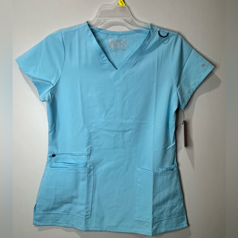 Scrub Medical Uniform Women Unify Sweetheart V-Neck Top FRESCO BLUE size S
